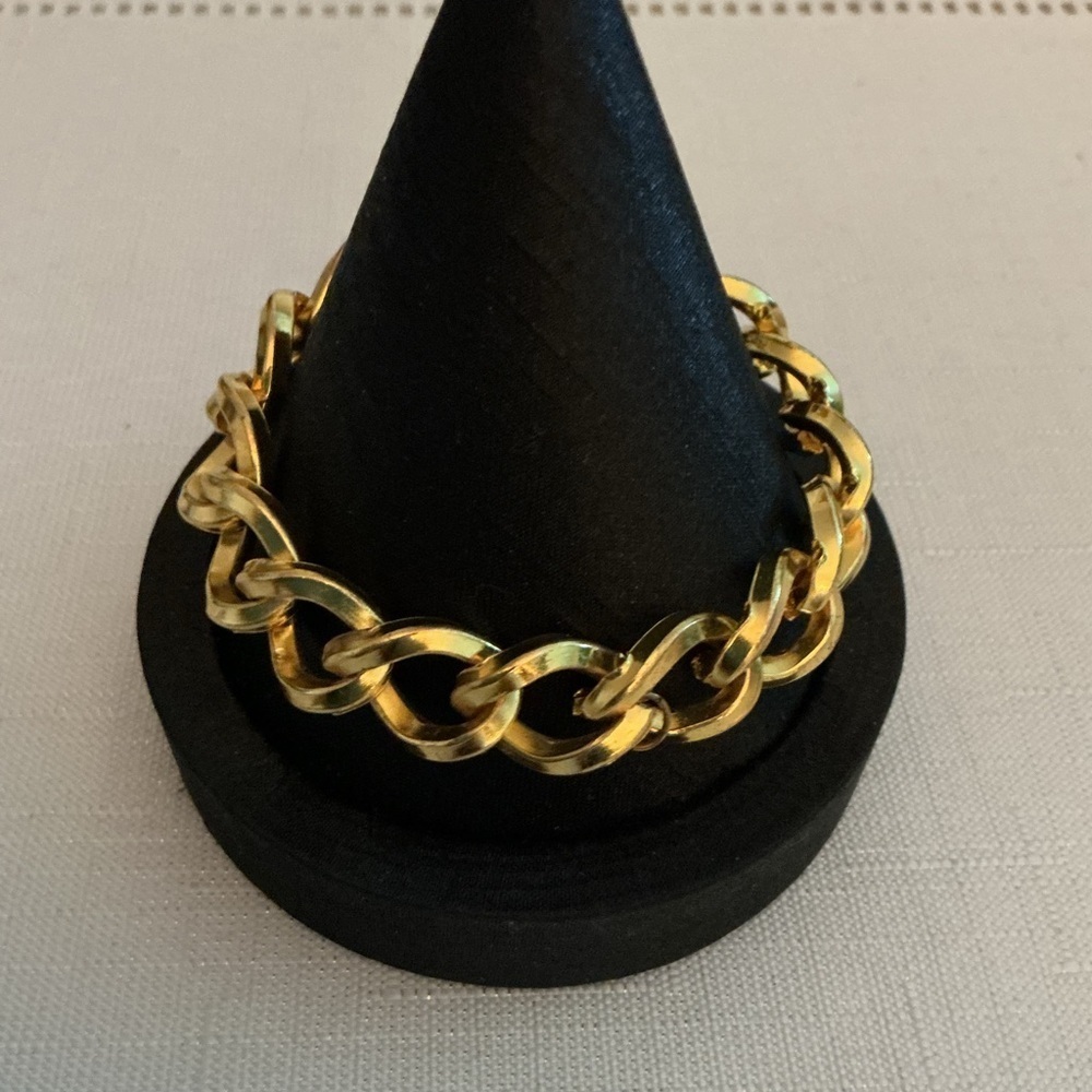 Cuban Link Gold Tone Bracelet
